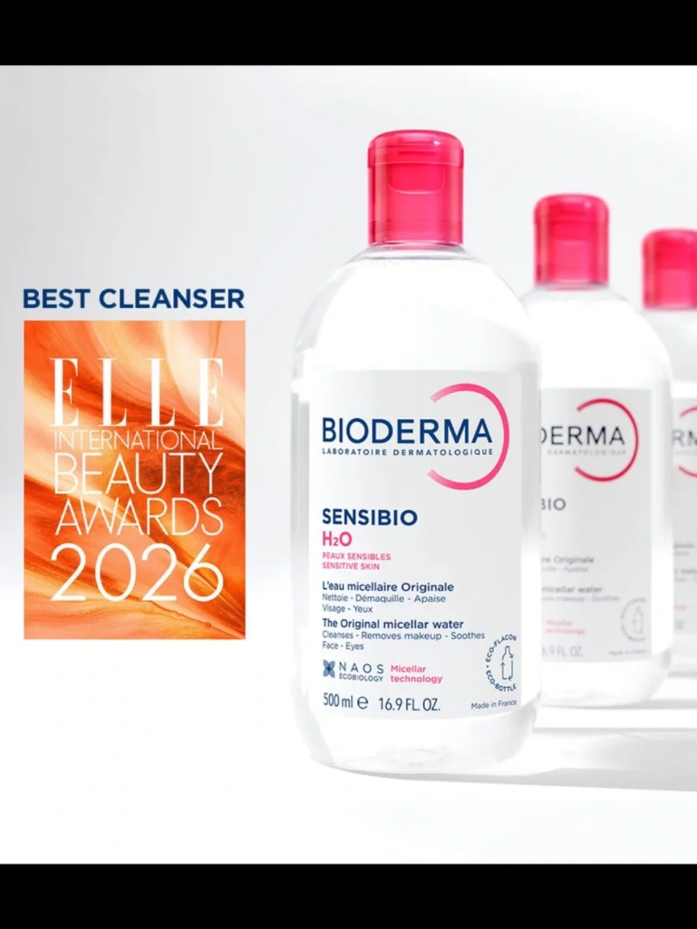 Bioderma Sensibio H2O Micellar Water Twin Pack - 2x500ml. New! - Picture 3 of 4